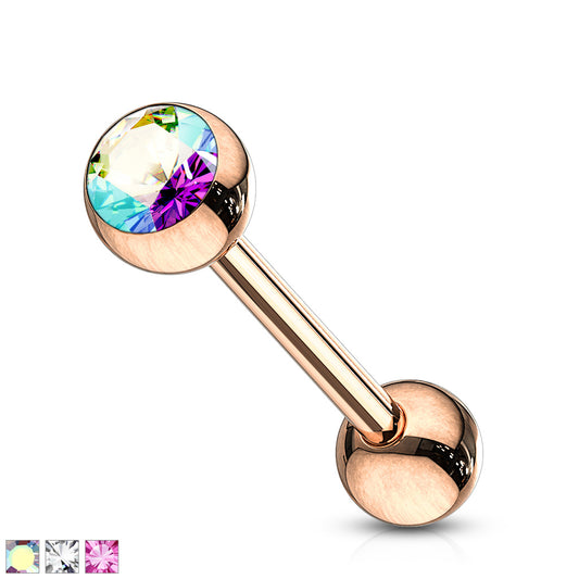 Rose Gold Tongue Barbell